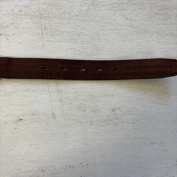 Fossil Belt Woven Cream & Brown Leather 36"-40" Hole Range 38 - Picture 5 of 7